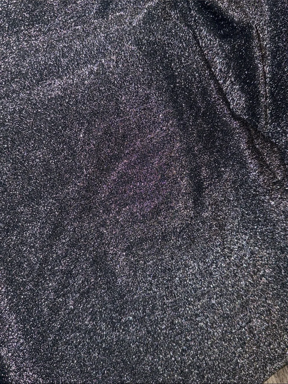 LOFT Black Glitter Puff-Sleeve Blouse